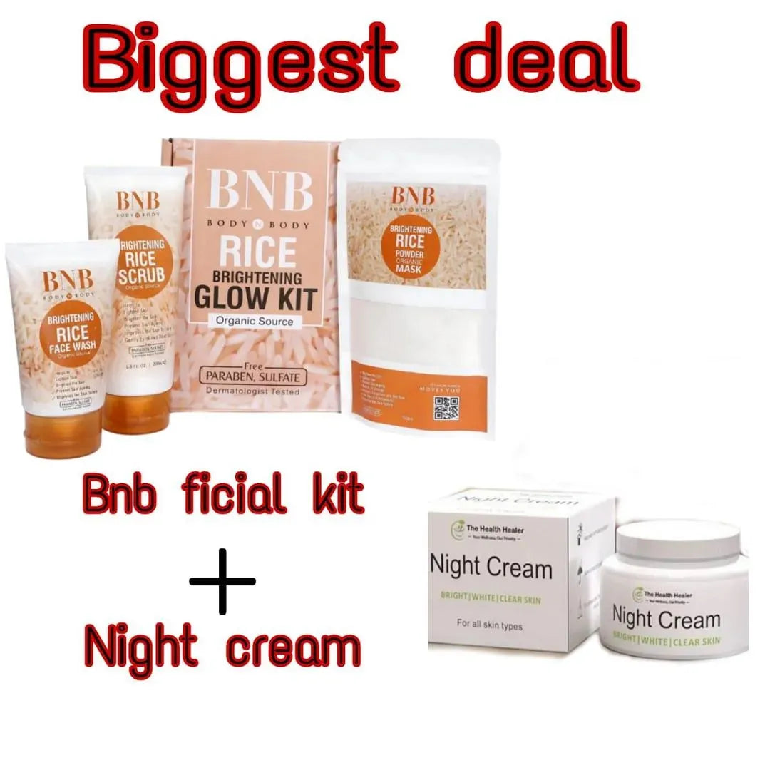 4-in-1 Rice Glow Kit + Night Cream Bundle
