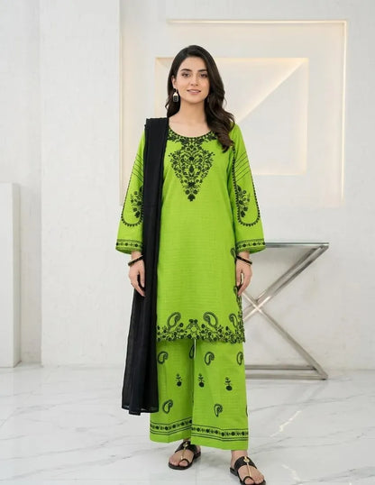 Women 3 Piece Lawn Embroidery
