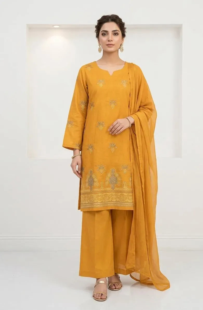 Women 3 Piece Lawn Embroidery