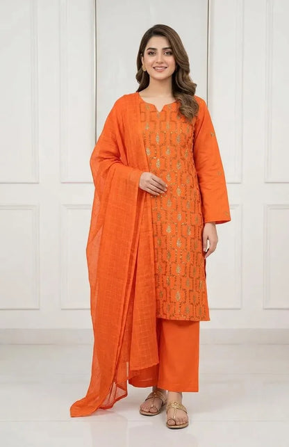 Women 3 Piece Lawn Embroidery