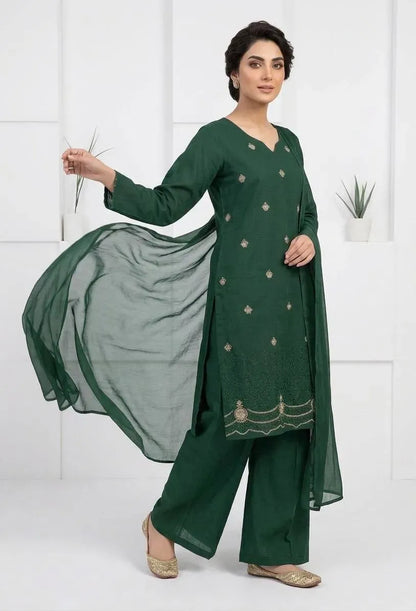 Women 3 Piece Lawn Embroidery